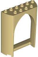 Panel 2 x 6 x 6 with Gothic Arch in Tan