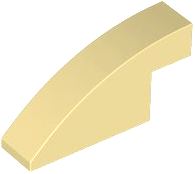 Brick Curved 1 x 4 x 1 2/3 No Studs in Tan