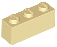 Brick 1 x 3 in Tan