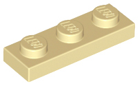Plate 1 x 3 in Tan