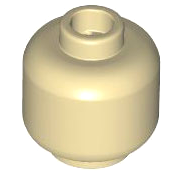 Minifig Head [Plain] [Hollow Stud] in Tan