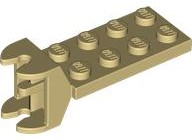 Hinge Plate 2 x 4 with Articulated Joint - Female in Tan