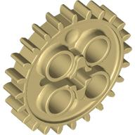 Technic Gear 24 Tooth [New Style with Single Axle Hole] in Tan