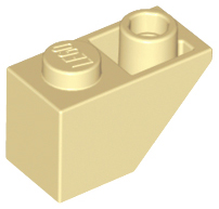 Brick Sloped Inverted 45° 2 x 1 in Tan