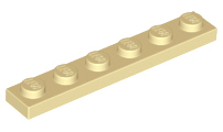 Plate 1 x 6 in Tan