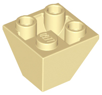 Brick Sloped Inverted 45° 2 x 2 Double Convex in Tan