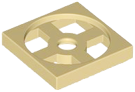 Turntable 2 x 2 Plate, Base in Tan