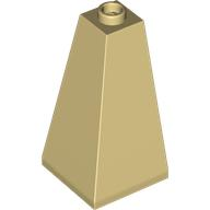 Brick Sloped 75° 2 x 2 x 3 Double Convex in Tan
