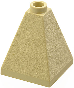 Brick Sloped 75° 2 x 2 x 2 Quadruple Convex in Tan
