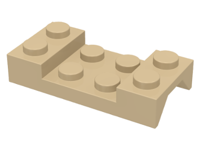 Wheel Arch, Mudguard 2 x 4 Studded in Tan
