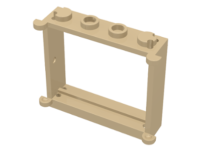Window 1 x 4 x 3 in Tan