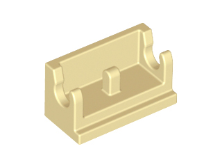 Hinge Brick 1 x 2 Base in Tan