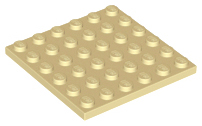 Plate 6 x 6 in Tan