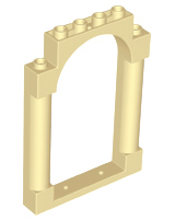 Panel 1 x 6 x 7 with 2 Columns and Arch in Tan
