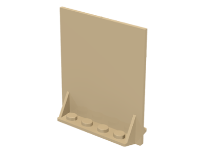 Door 2 x 5 x 5 Swivel, Bracket Base in Tan