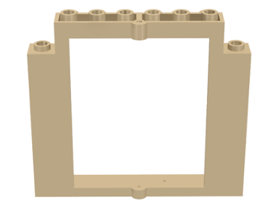 Door Frame 2 x 8 x 6 Swivel without Bottom Notches in Tan