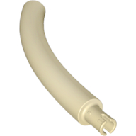 Animal Body Part / Plant, Tail / Neck / Branch / Trunk, Middle Section with Pin, Round Pin Hole in Tan