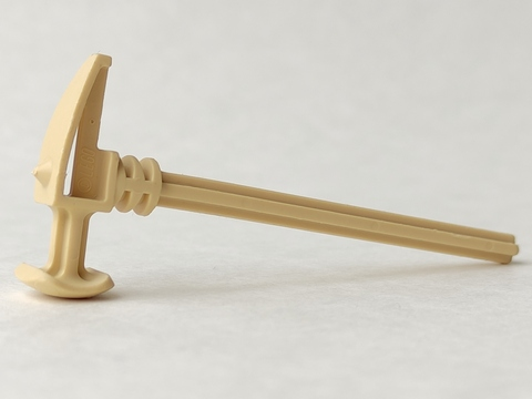 Large Figure Weapon Sword, Long Axle Hammer 1 x 10 in Tan
