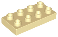 Duplo Plate 2 x 4 in Tan