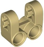 Technic Axle and Pin Connector Perpendicular Double Split in Tan