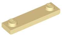 Plate Special 1 x 4 with 2 Studs with Groove [New Underside] in Tan