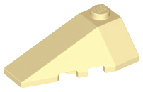 Brick Wedged, Sloped 4 x 2 Triple Left in Tan