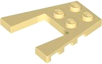 Wedge Plate 4 x 4 with 2 x 2 Cutout in Tan