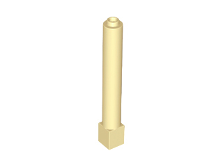 Support Round 1 x 1 x 6 Solid Pillar in Tan