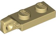 Hinge Plate 1 x 2 Locking with 1 Finger On End, without Groove in Tan
