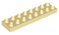 Duplo Plate 2 x 8 in Tan
