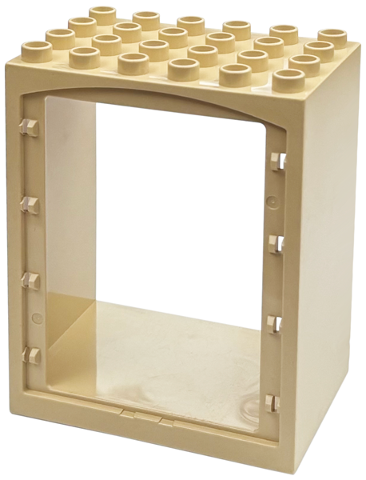 Duplo Door Frame / Entryway with Double Doorway and 4 x 6 Studs on Top in Tan