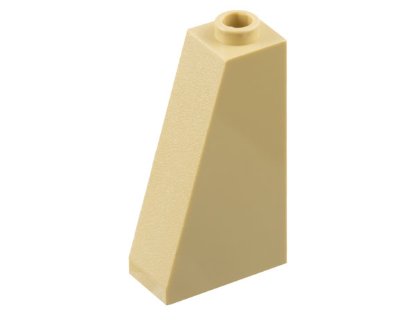 Brick Sloped 75° 2 x 1 x 3 with Open Stud in Tan