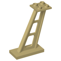 Support 2 x 4 x 5 Stanchion Inclined [5mm wide posts] in Tan