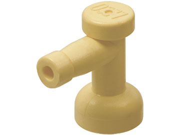 Tap 1 x 1 with Hole in Spout in Tan