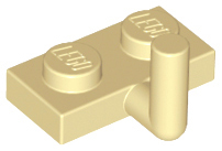 Plate Special 1 x 2 with Bar Up [Horizontal Arm 5mm] in Tan