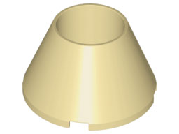 Cone 4 x 4 x 2 Hollow No Studs in Tan