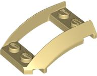 Wheel Arch, Curved Wedge 4 x 3 with 2 x 2 Opening and 4 Studs in Tan