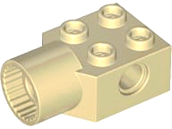 Technic Brick Special 2 x 2 with Pin Hole, Rotation Joint Socket in Tan
