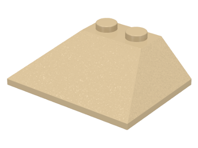 Brick Sloped 45° 3 x 4 Double / 33° in Tan