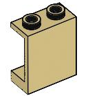 Panel 1 x 2 x 2 [Hollow Studs] in Tan