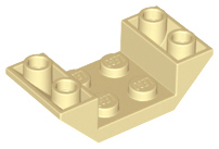 Brick Sloped Inverted 45° 4 x 2 Double with 2 x 2 Recessed in Tan