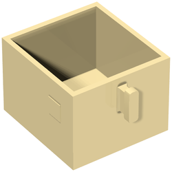 Duplo Drawer 2 x 2 with Pull Handle in Tan