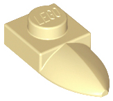 Plate Special 1 x 1 with Tooth in Tan