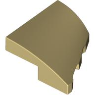 Brick Wedged, Curved 2 x 2 with Stud Notch Left in Tan