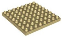 Duplo Plate 8 x 8 in Tan