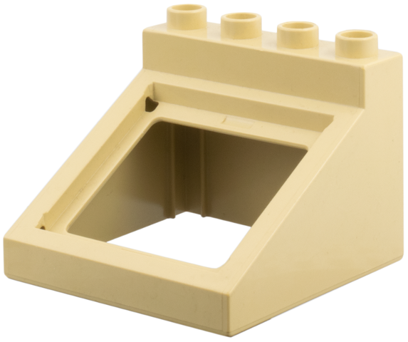 Duplo Container Top 4 x 4 x 3 in Tan