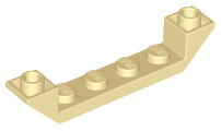 Brick Sloped Inverted 45° 6 x 1 Double with 1 x 4 Recessed in Tan