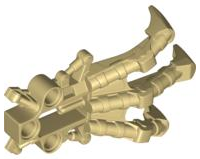 Large Figure Foot, Claw, Piraka in Tan