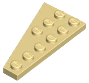 Wedge Plate 6 x 3 Right in Tan