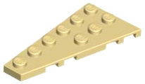 Wedge Plate 6 x 3 Left in Tan
